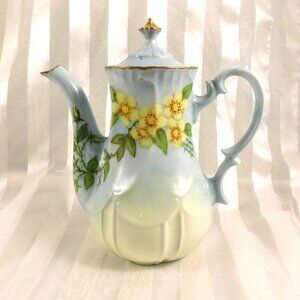 Small Blue Floral Unmarked Teapot # 26425